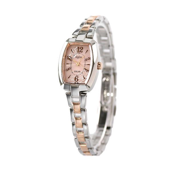Seiko Alba Angenne Tonneau Solar Butterfly Flower Women Woment Women Whate Brand Ahjd423 Seiko pink AHJD423