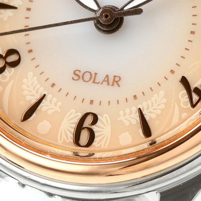 Seiko Alba Angenne与鲜花的生活太阳能观看品牌妇女母亲节更换皮带Seiko AHJD434 AHJD434