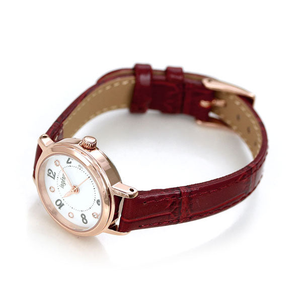 精工妇女手表品牌日历AHJK446 Seiko Alba Angenne白葡萄酒红色红色红色AHJK446