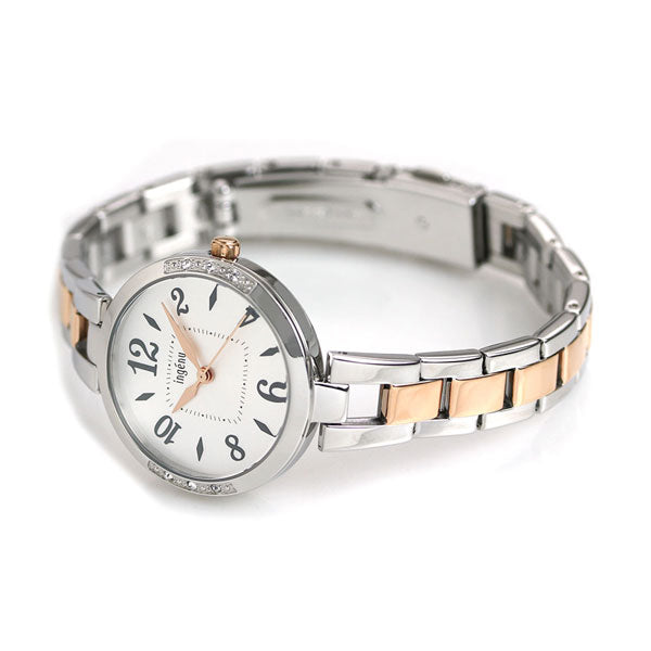 Seiko Alba Angenne手链女性观看品牌Ahjk448 Seiko白色粉红色金色AHJK448
