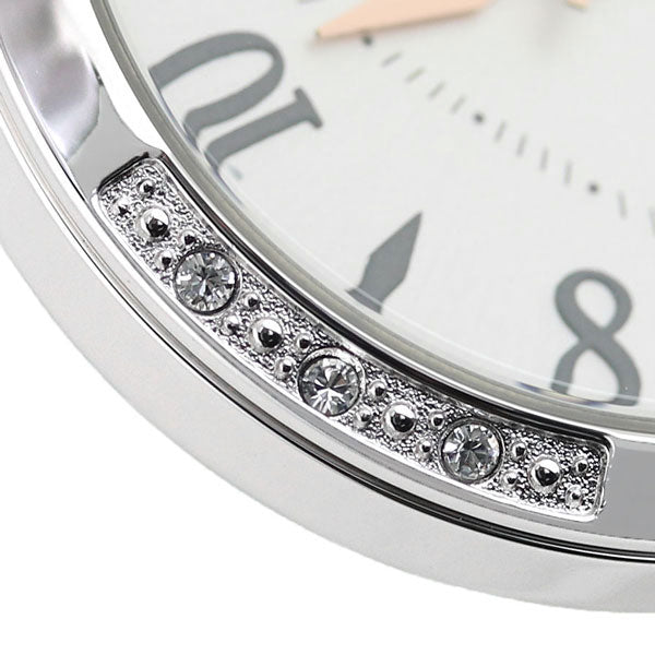 Seiko Alba Angenne手链女性观看品牌Ahjk448 Seiko白色粉红色金色AHJK448