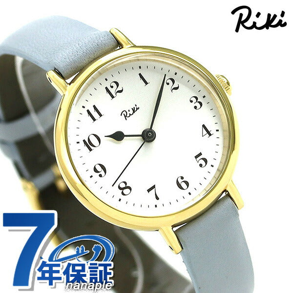 女子表演品牌的女性精工船用锁白色硅颜色AKQK446 Alba Riki Liki Leather Belt Watch Akqk446