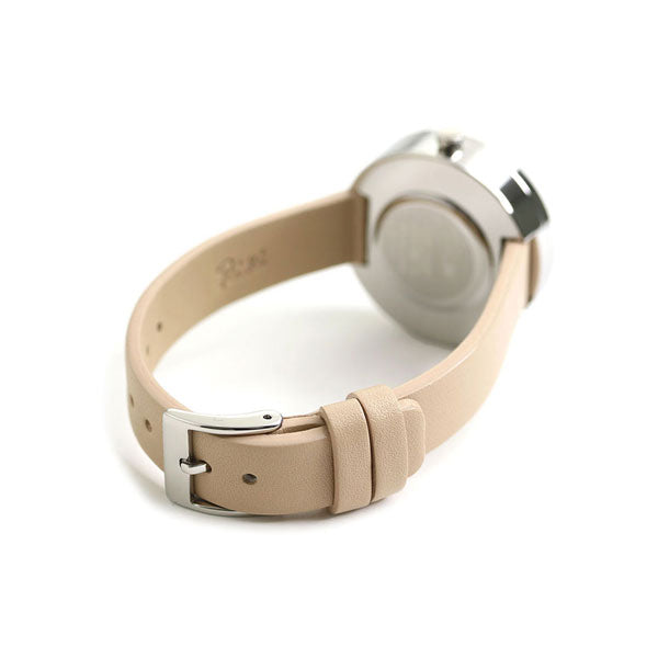 Seiko Alba Riki女士观看品牌公共时钟AKQK460 Seiko White Beige皮革皮带AKQK460