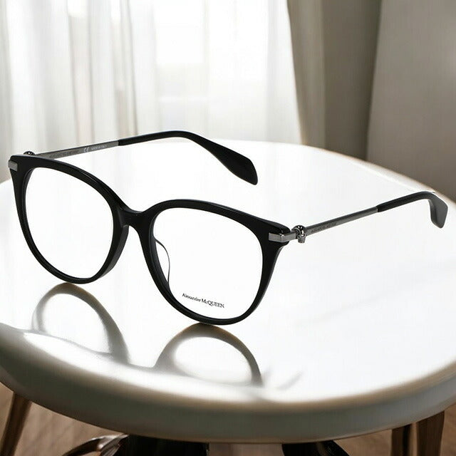 アレキサンダー・マックイーン 眼鏡 レディース ブランド Alexander McQueen AM0154OA 001 ASI OPT LDY ブラック AM0154OA-001-ASI-OPT-LDY