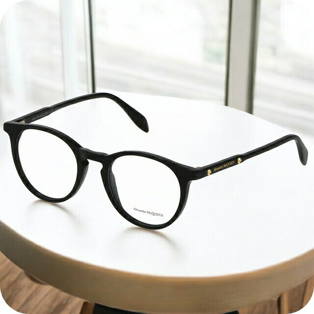 アレキサンダー・マックイーン 眼鏡 メンズ レディース ブランド Alexander McQueen AM0190O 001 INT OPT UNI ブラック AM0190O-001-INT-OPT-UNI