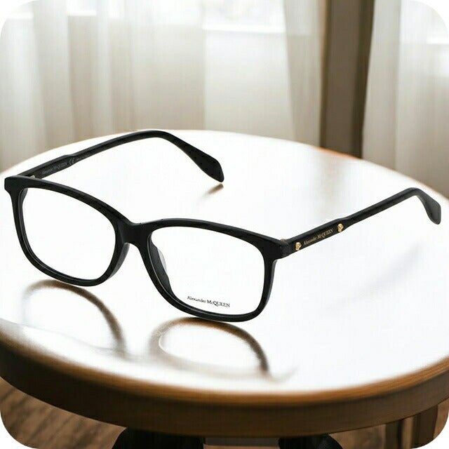 アレキサンダー・マックイーン 眼鏡 レディース ブランド Alexander McQueen AM0216OA 001 ASI OPT LDY ブラック AM0216OA-001-ASI-OPT-LDY