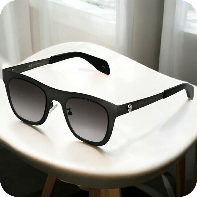 アレキサンダー・マックイーン サングラス メンズ レディース ブランド Alexander McQueen AM0280S 002 SMT SUN UNI ブラック AM0280S-002-SMT-SUN-UNI