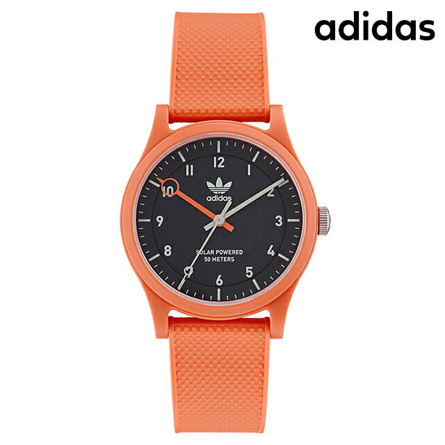 アディダス PROJECT ONE ソーラー 腕時計 ブランド メンズ レディース adidas AOST22560 アナログ ブラック オレンジ 黒 AOST22560