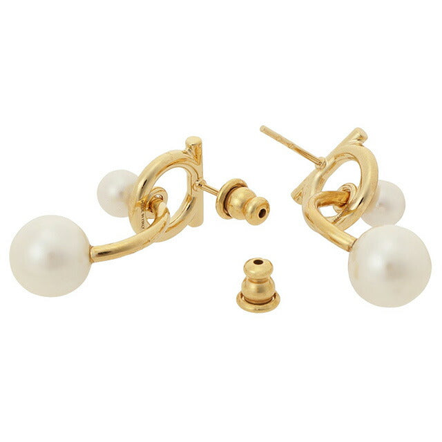 フェラガモ FERRAGAMO 736178 760386 001 ガンチーニ パール ピアス ゴールド レディース アクセサリー GANCINI EARRING WITH SYNTHETIC PEARL APFR00033L