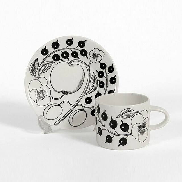 アラビア コーヒーカップ&ソーサー ブランド ARABIA コーヒーC/S パラティッシブラック 6674-6675 ブラック-ホワイト 雑貨 ARA6674-6675011