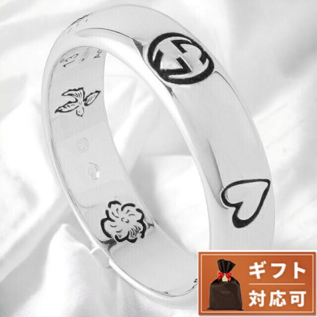グッチ GUCCI 455247-J8400-0701 12号 ブラインド フォー ラブ エングレービング シルバー リング 指輪 日本サイズ11号 アクセサリー 記念品 ギフト ARGU00429L