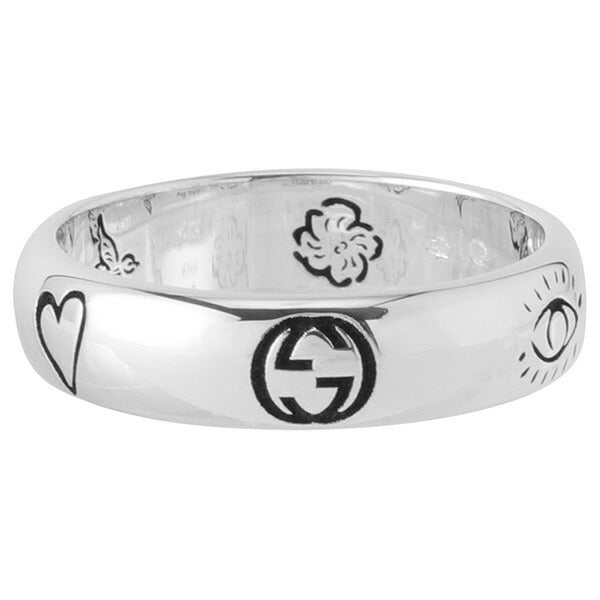 グッチ GUCCI 455247-J8400-0701 15号 ブラインド フォー ラブ エングレービング シルバー リング 指輪 日本サイズ14号 メンズ レディース アクセサリー ARGU00432M
