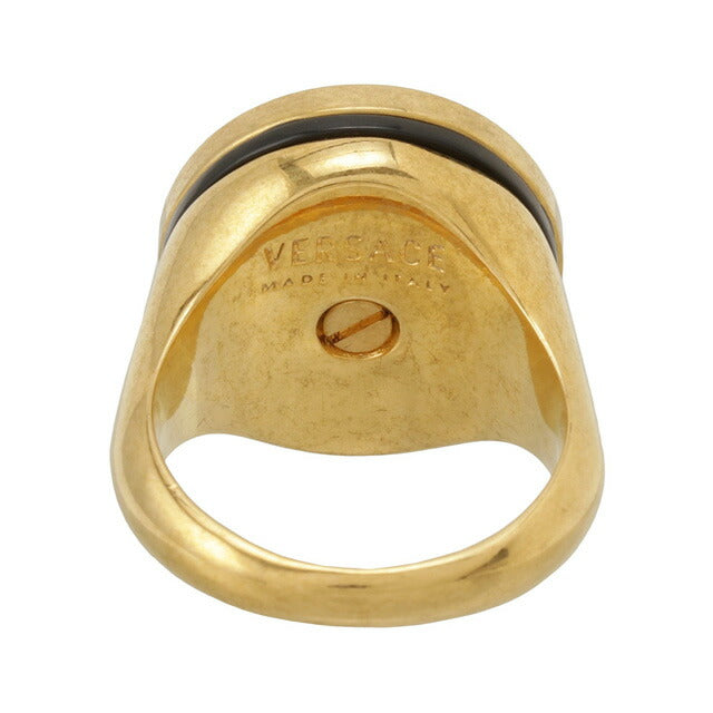 ヴェルサーチ VERSACE DG57285-DJMR-K41T 19号 レジン メドゥーサ リング グレカモチーフ 指輪 日本サイズ18号 ベルサーチ アクセサリー メンズ レディース ARVE00024M