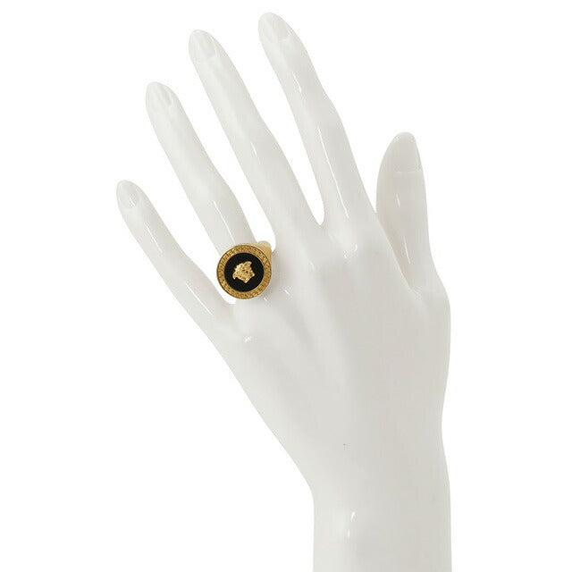 ヴェルサーチ VERSACE DG57285-DJMR-K41T 21号 レジン メドゥーサ リング グレカモチーフ 指輪 日本サイズ20号 ベルサーチ アクセサリー メンズ レディース ARVE00025M