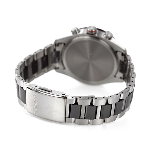 Citizen Act Line Eco Drive太阳能无线电钛男子手表品牌AT8186-51L公民行为蓝色黑色AT8186-51L