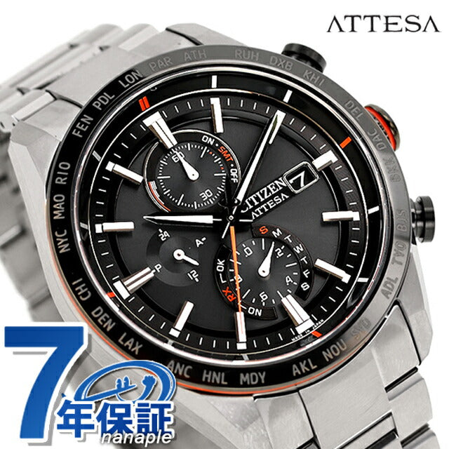 公民Atessa Direct Flight Eco-Drive广播电台观看品牌钛计时量表太阳能无线电公民AT8189-61E AT8189-61E