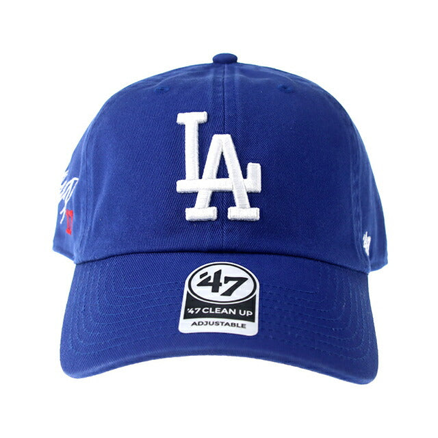 47BRAND キャップ 大谷翔平 サイン入り メンズ レディース ブランド ドジャース ’47 クリーンナップ Black Royal 選べるモデル B-RGW12GWS-SI
