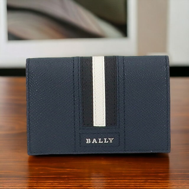 極美品✨BALLY TYKE LT レザー カードケース 名刺入れ ネイビー バリー カードケース BALLY タイク カード入れ 名刺入れ パス