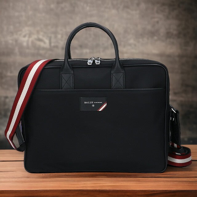 バリー ビジネスバッグ BALLY ファルディ ビジネスカバン パソコンバッグ PCバッグ ブリーフケース リクルートバッグ ナイロン メンズ 6236759 ブラック バッグ BA-6236759