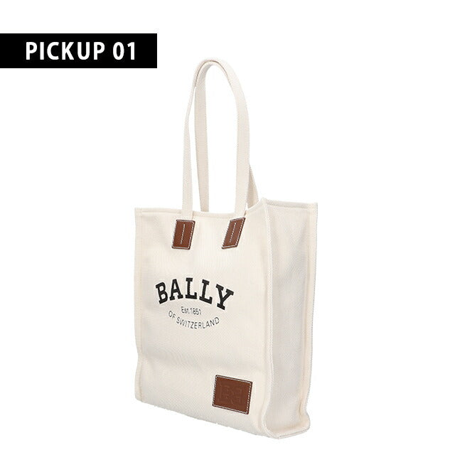 バリー トートバッグ BALLY クリスタリア コットン ナチュラル ファブリック メンズ レディース 6236963 エクリュ バッグ 記念品 プレゼント ギフト BA-6236963