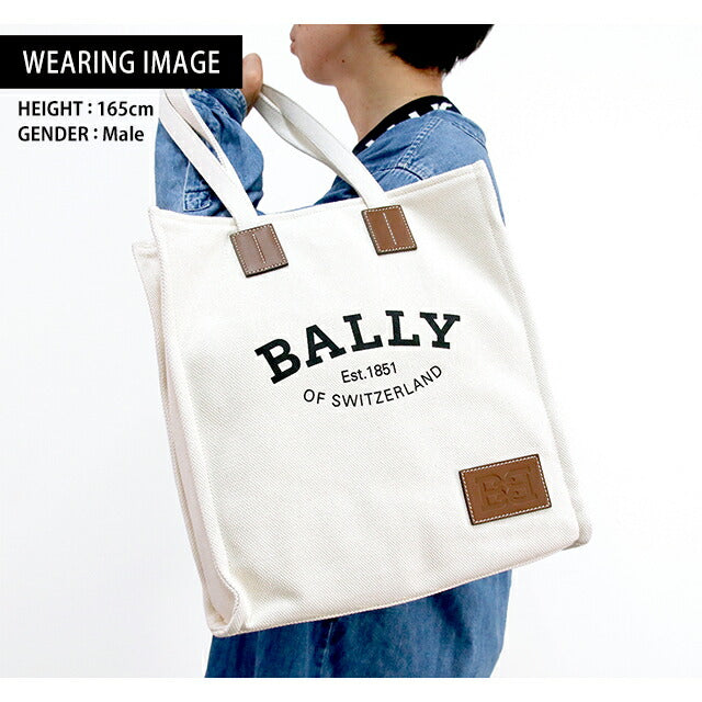 バリー トートバッグ BALLY クリスタリア コットン ナチュラル ファブリック メンズ レディース 6236963 エクリュ バッグ 記念品 プレゼント ギフト BA-6236963