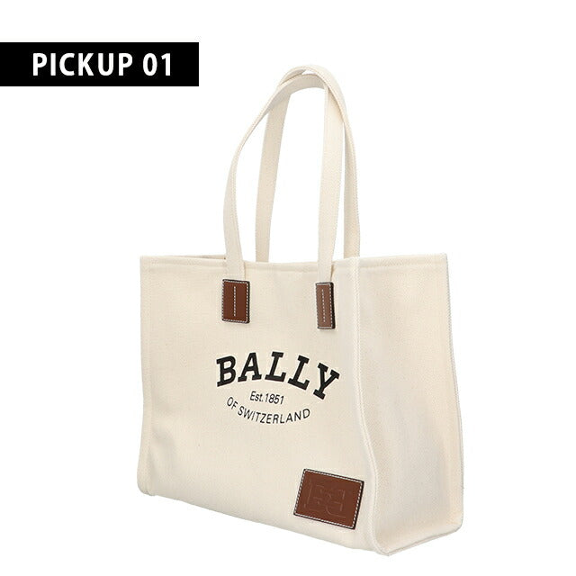 バリー トートバッグ BALLY クリスタリア コットン ナチュラル ファブリック メンズ レディース 6301346 エクリュ バッグ 記念品 プレゼント ギフト BA-6301346