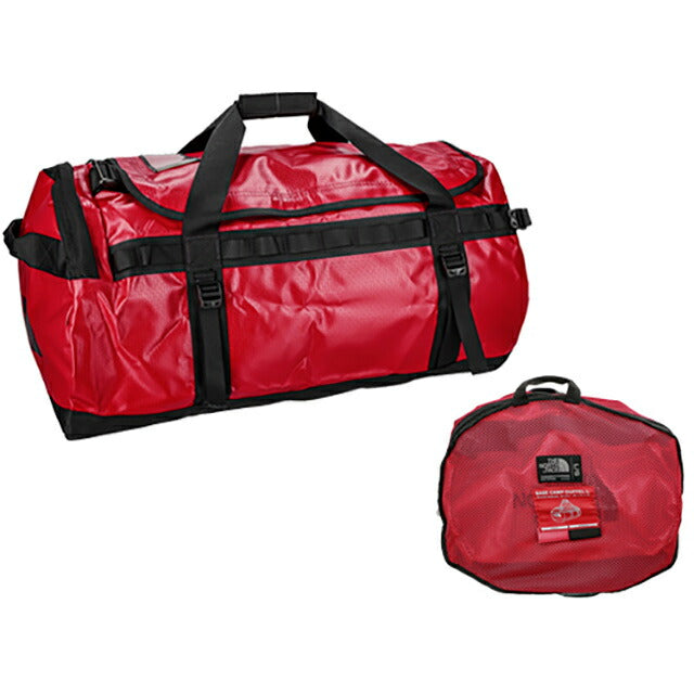 ザ・ノースフェイス ボストンバッグ メンズ レディース ブランド THE NORTH FACE BASECAMPDUFFEL L レッド/ブラック BASECAMPDUFFELL-KZ3