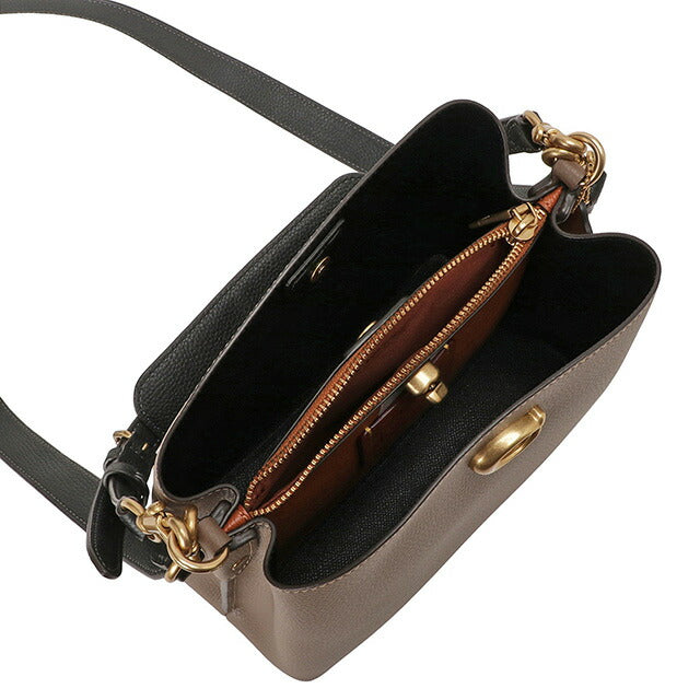 コーチ COACH C3766 B4CBD ウィロウ カラーブロック バケットバッグ 2WAYショルダー・ハンドバッグ ダークストーン レディース 記念品 プレゼント ギフト BBCO01086L