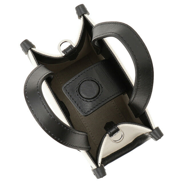 ジミーチュウ JIMMY CHOO MINI N/S TOTE CZM NATURAL BLACK SILVER キャンバス ミニ N/S トートバッグ 2WAY ショルダーバッグ BBJM00225L