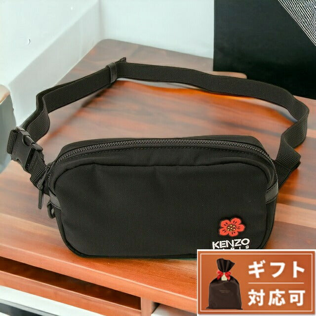 ケンゾー KENZO FD55SA468F26 031 99 ケンゾー クレスト ボケ フラワー ベルトバッグ ボディバッグ ブラック メンズ レディース ユニセックス BBKE00007M