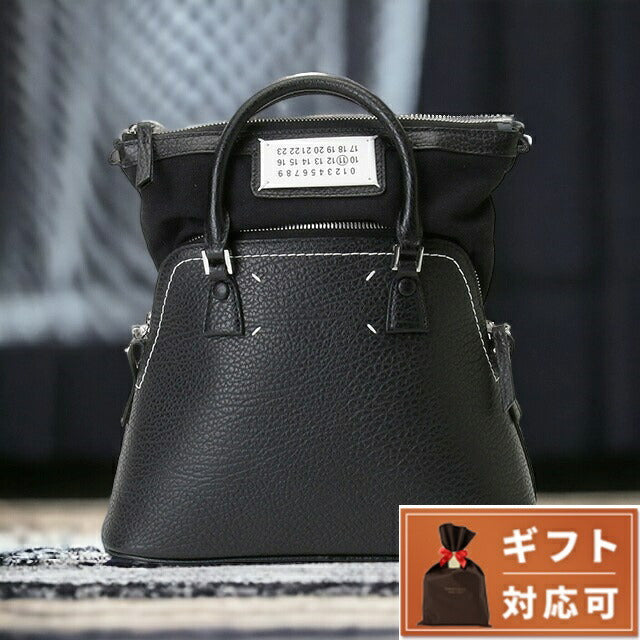 メゾンマルジェラ MAISON MARGIELA S56WG0082 P4455 T8013 ファイブエーシー クラシック ミニ ハンドバッグ 2WAY ショルダーバッグ ブラック BBMG00041L