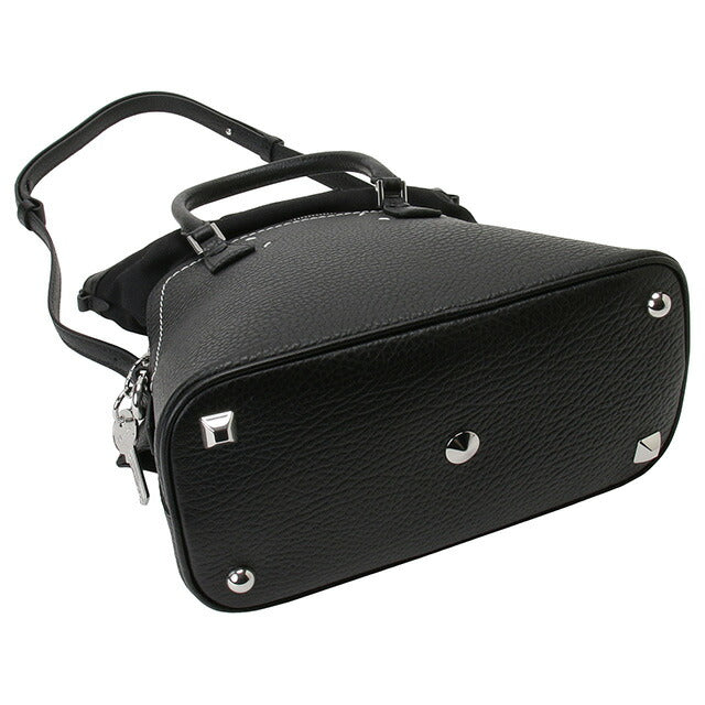 メゾンマルジェラ MAISON MARGIELA S56WG0082 P4455 T8013 ファイブエーシー クラシック ミニ ハンドバッグ 2WAY ショルダーバッグ ブラック BBMG00041L