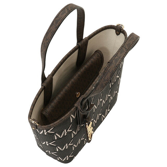 マイケルコース MICHAEL KORS 30F3GZAT0L 292 BROWN/BLK エリーザ ポーチ付 MKロゴプリント トートバッグ エクストラスモール 2WAY BBMK00446L