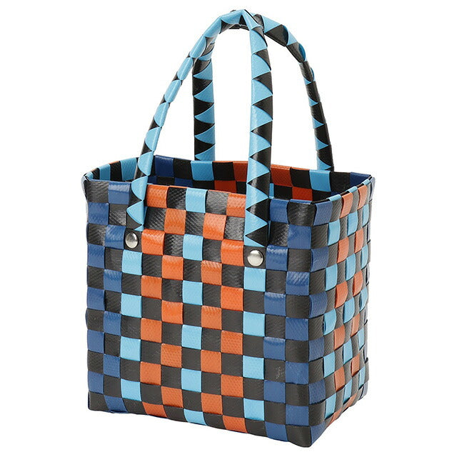 マル二 MARNI M00178 M00IW 0MC35 マルニキッズ マイクロバスケット かごバッグ ミニハンドバッグ ロゴ ピクニックバッグ ブルーマルチ BBMN00099L