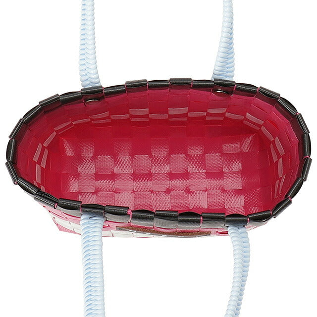 マル二 MARNI M00816 M00IW 0MC25 マルニキッズ かごバッグ ミニハンドバッグ ロゴ ピクニックバッグ ピンク/ホワイトマルチ BBMN00106L