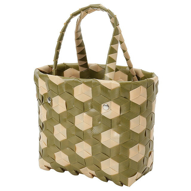 マル二 MARNI M00996 M00IW 0MC12 マルニキッズ ドットバッグ かごバッグ ミニハンドバッグ ロゴ ピクニックバッグ カーキ/ベージュマルチ BBMN00108L