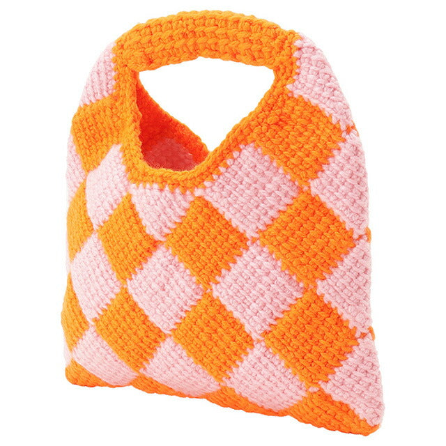 マルニ キッズ MARNI M00995 M00RP 0MC09 マルニキッズ ダイアモンドクロシェ かぎ針編み ハンドバッグ オレンジ/ピンク レディース MARNI BBMN00113L