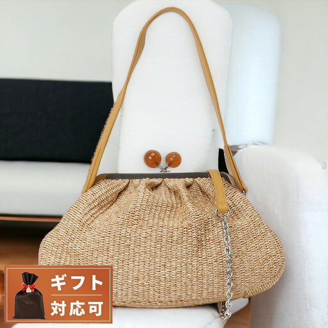 ウィークエンド マックスマーラ WEEKEND MAX MARA 2355110634600 001 パスティチーノ ラフィア風 がま口 クラッチバッグ ミディアム ショルダーバッグ BBMR00004L