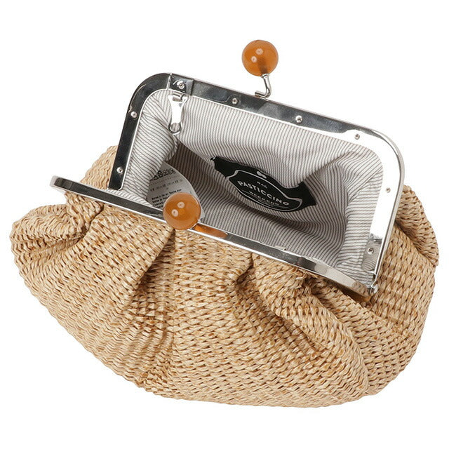 ウィークエンド マックスマーラ WEEKEND MAX MARA 2355110734600 001 パスティチーノ ラフィア風 がま口 クラッチバッグ スモール チェーン 記念品 ギフト BBMR00005L