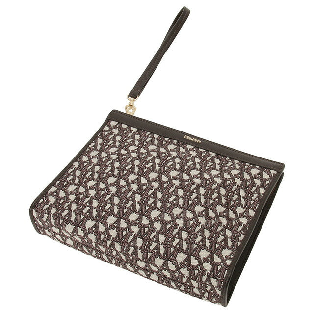 マックスマーラ MAX MARA 2345110239600 003 Mロゴ ジャカード クラッチバッグ ミディアム ハンドポーチ ブラウン レディース MaxMaraGram CLUTCHY BBMR00012L