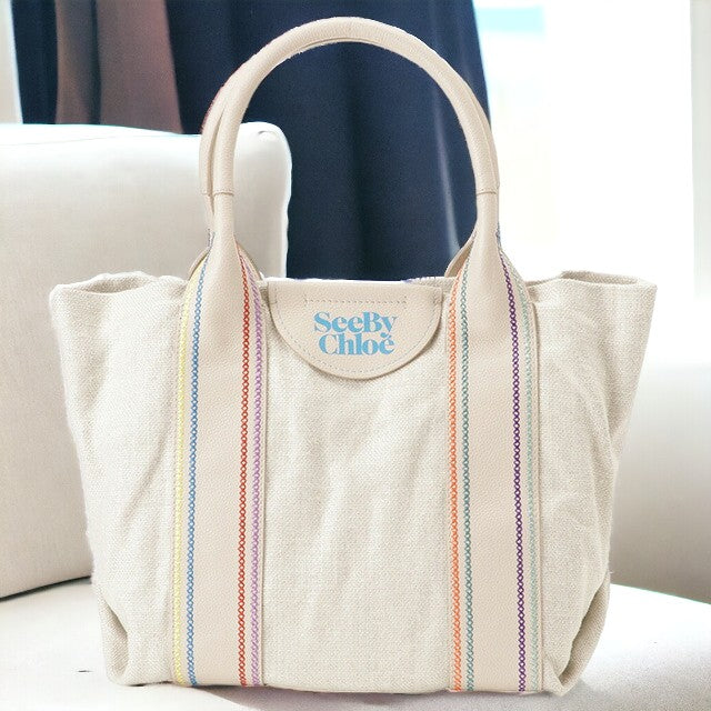 シーバイクロエ SEE BY CHLOE CHS23SSB62C64 24H レティシア スモール トートバッグ セメントベージュ レディース LAETIZIA SMALL TOTE BAG 記念品 ギフト BBSC00181L