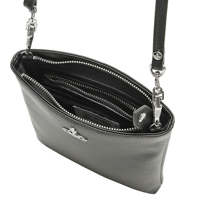 ヴィヴィアン ウエストウッド Vivienne Westwood 51160005 S000D N403 ヴィーガングレイン スクエア ショルダーバッグ クロスボディ ブラック BBVV00301L
