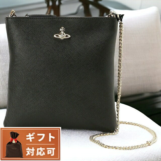 ヴィヴィアン ウエストウッド Vivienne Westwood 51030010 L001N N402 スクエア チェーンショルダーバッグ クロスボディ ブラック レディース 記念品 ギフト BBVV00329L