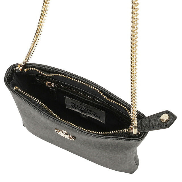 ヴィヴィアン ウエストウッド Vivienne Westwood 51030010 L001N N402 スクエア チェーンショルダーバッグ クロスボディ ブラック レディース 記念品 ギフト BBVV00329L