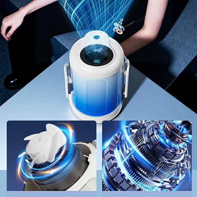2026 最新皮带风扇手持风扇 3 路小型轻量紧凑大风量强风静音 5 级 3500mAh Type-C USB 充电手持风扇桌面颈部 BF-MP1185 BF-MP1185