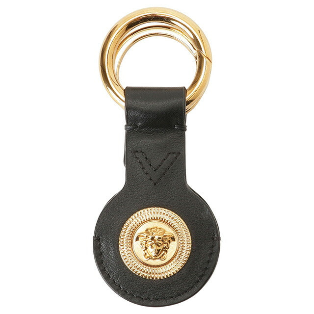 ヴェルサーチ VERSACE 1006198 1A03190 1B00V メドゥーサ エアタグ キーリング キーホルダー ブラック/ゴールド メンズ ヴェルサーチェ 記念品 ギフト BKVE00001M