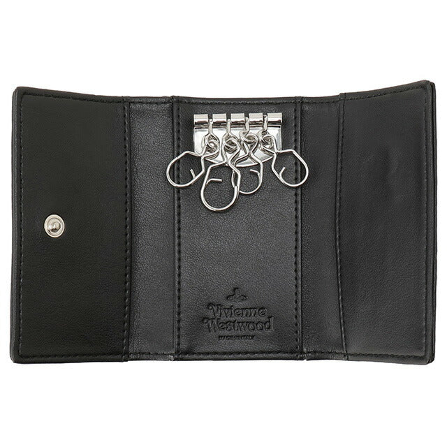 ヴィヴィアンウエストウッド Vivienne Westwood 51020001U S000D N403 ヴィーガングレイン 6連キーケース ブラック BKVV00346L