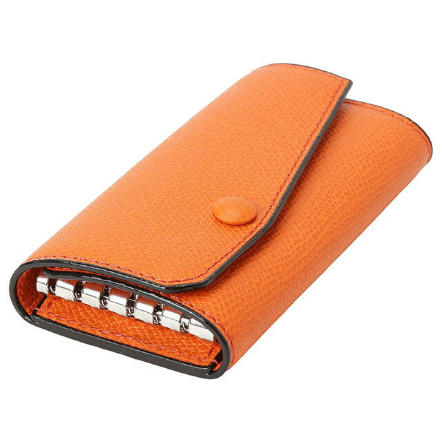 ヴァレクストラ VALEXTRA V1L76 028 AR / SGSR0076028LRDKH99 AR 6連キーケース オレンジ メンズ レディースPORTACHIAVI 6 GANCI BKVX00021M
