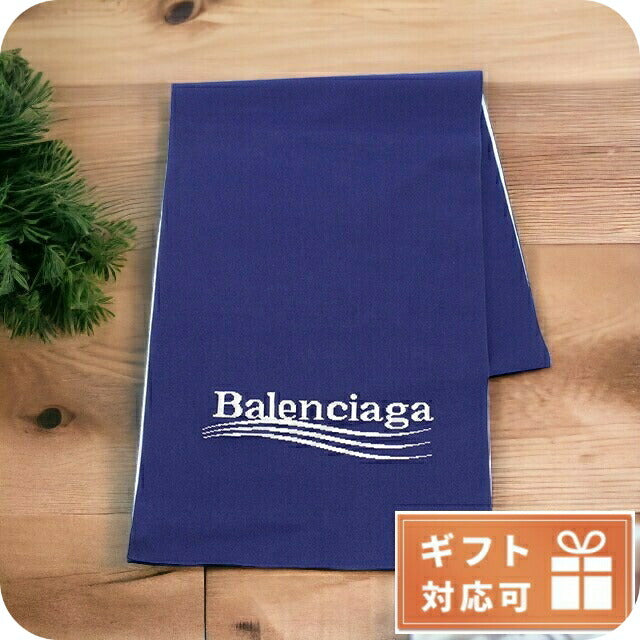 バレンシアガ マフラー メンズ ブランド コットン レーヨンイタリア 621026 ブルー系 小物 BLC621026011