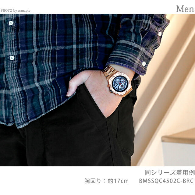 ブレラ ミラノ スーパースポルティーボ エヴォ 腕時計 ブランド メンズ クロノグラフ BMSSQC4502C-BRC ブラック ピンクゴールド 黒 BMSSQC4502C-BRC